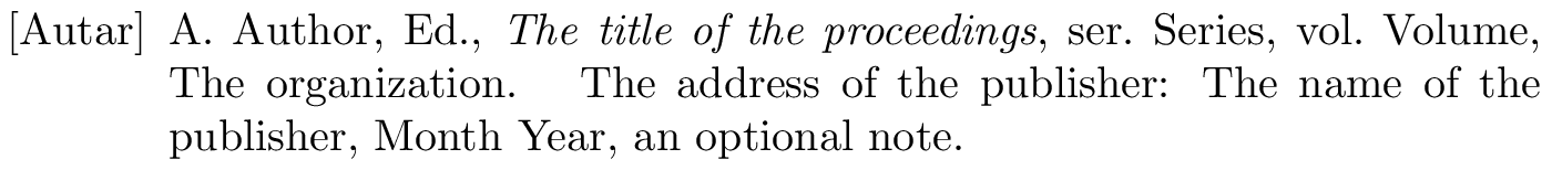 IEEEtranSA: example of a bibliography item for an proceedings entry